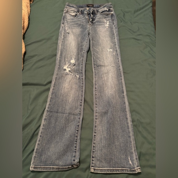 Judy Blue Denim - Judy Blue Boot Cut Distressed Blue Jeans